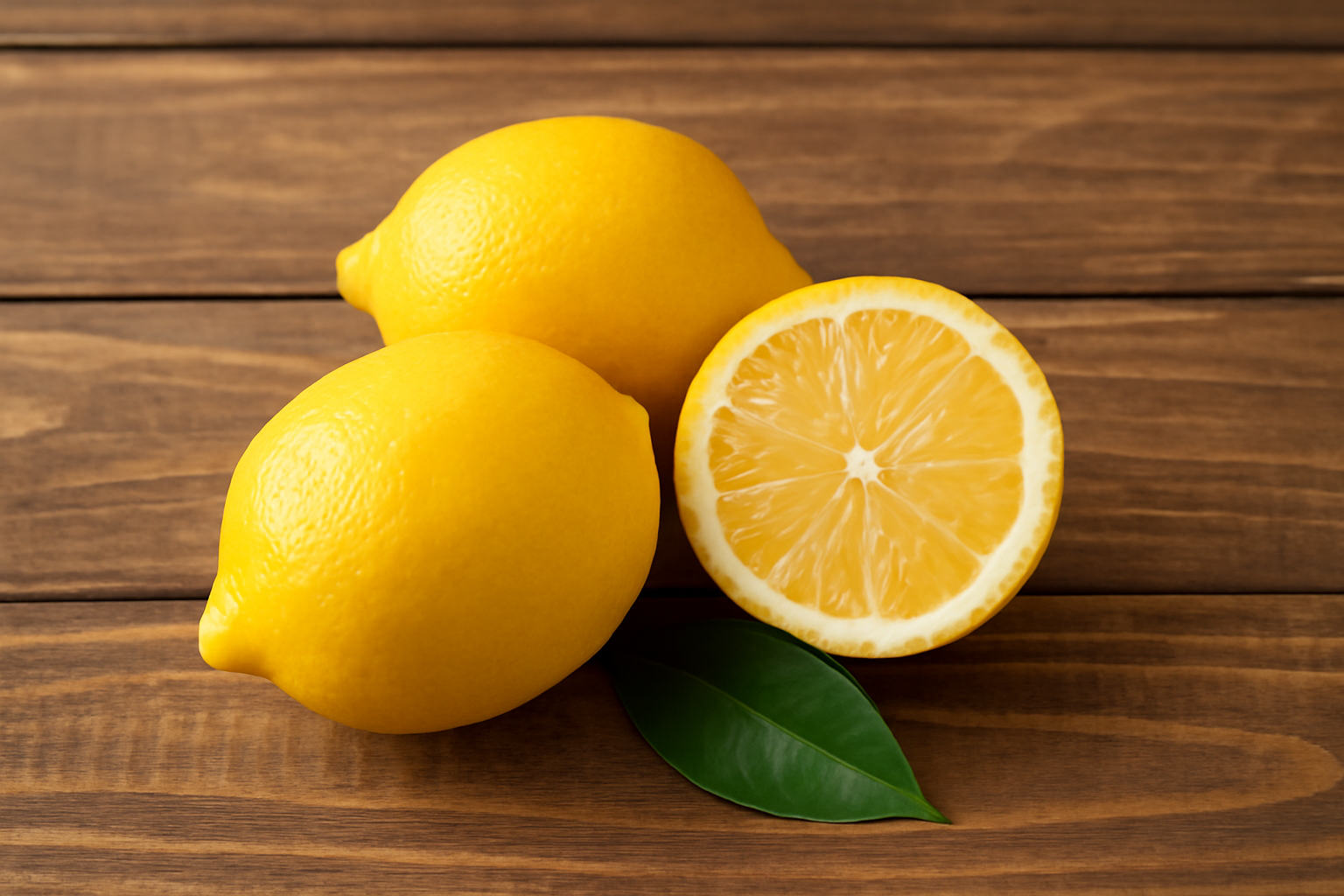 Limoni su tavolo di legno